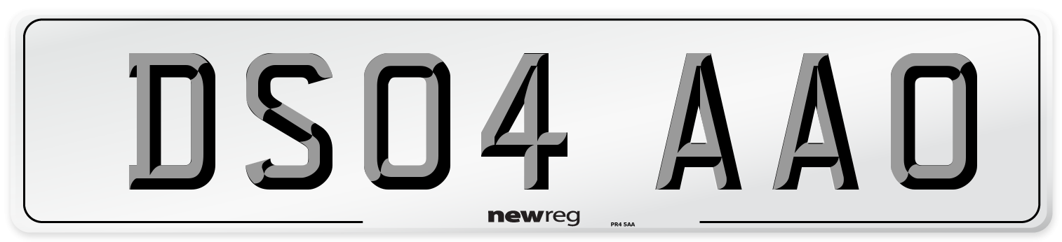 DS04 AAO Number Plate from New Reg